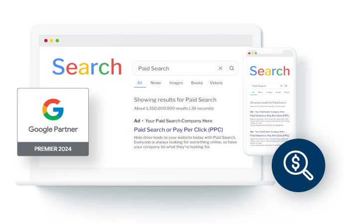 Google Ads Premier Partner PPC and paid search management digital marketing agency services